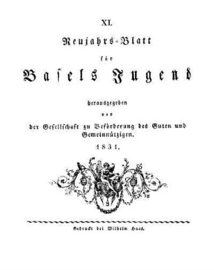 11: Neujahrsblatt für Basels Jugend - 11.1831