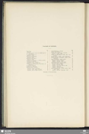 Verzeichniss der Kupfertafeln