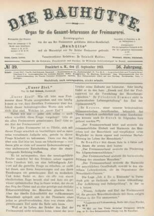 No. 39. Frankfurt a. M., den 27. September 1913. 56. Jahrgang.