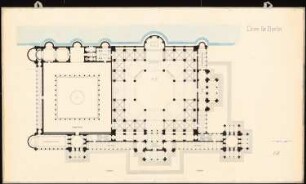Berliner Dom: Grundriss des Hauptgeschosses, 1. Fassung