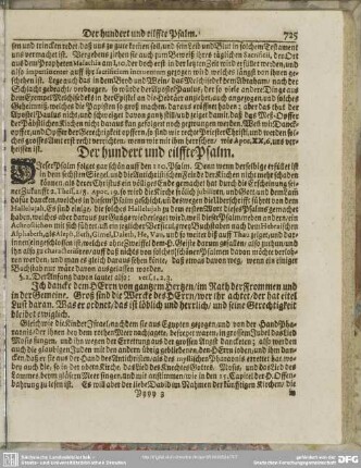 Der hundert und eilffte Psalm