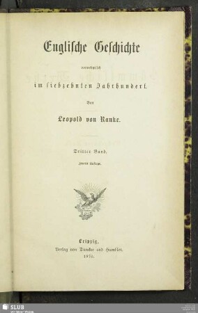 3: Englische Geschichte vornehmlich im siebzehnten Jahrhundert