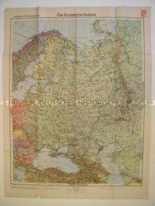 Geographische Karte des europäischen Teils der UdSSR