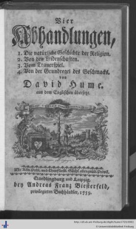 Vier Abhandlungen