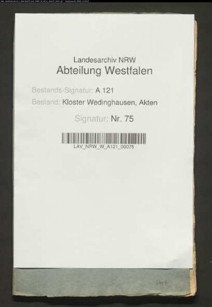 Register über Einkünfte und Ausgaben von Korn der Wedinghauser Vogtei zu Werl.