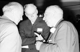 12. Tagung 1962 Physik; Eröffnung 25.6.1962: Werner Heisenberg, Paul Dirac, Nils Bohr