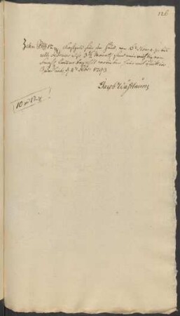 ... Kostgeld ... Quedlinburg den 4 Febr: 1793 ...