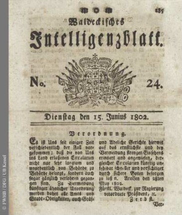 No. 24, Dienstag den 15. Junius 1802