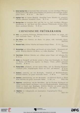 Chinesische Keramik (Nr. 34-132)