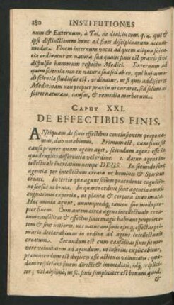 Caput XXI. De Effectibus Finis.