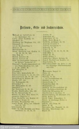 Personen-, Orts- und Sachverzeichnis