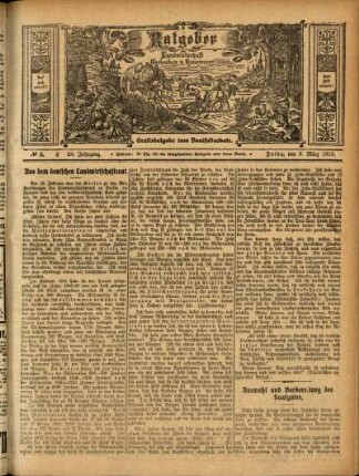Ausgabe vom Sonntag, den 09. März 1913.