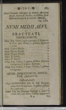 Numi Medii Aevi