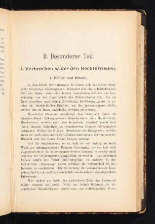 1. Fehde und Friede.