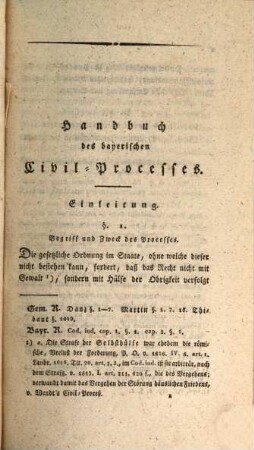 Vollständiges Handbuch des bayerischen Civilprocesses : nach Thibaut's Ordnung, [1]