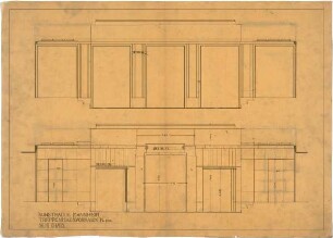Billing, Hermann; Mannheim (Baden-Württemberg); Kunsthalle - Treppenhausvorraum, Wände (Ansichten)