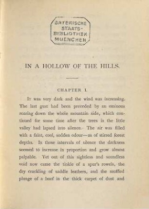 In a hollow of the hills and The devotion of Enriquez
