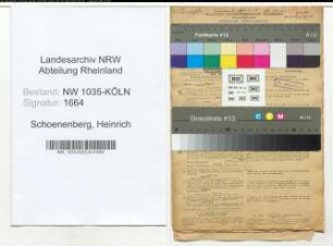 Entnazifizierung Heinrich Schoenenberg , geb. 30.05.1891 (Buchhalter)