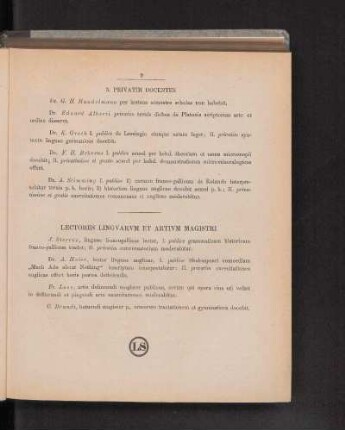 Lectores Lingvarvm Et Artivm Magistri