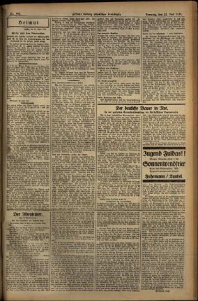 Zweite Ausgabe vom Samstag, den 22. Juni 1929.
