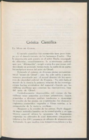 Crónica Científica