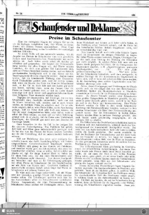 Schaufenster und Reklame