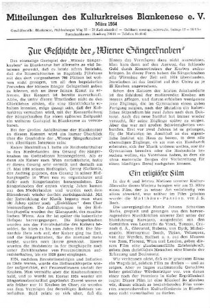 Zur Geschichte der "Wiener Sängerknaben"