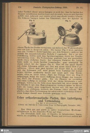 Ueber orthochromatische Platten, ihre Anfertigung und Verwendung
