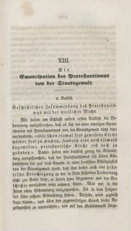 229-246 Die Emancipation des Protestantismus von der Staatsgewalt : zweiter Artikel