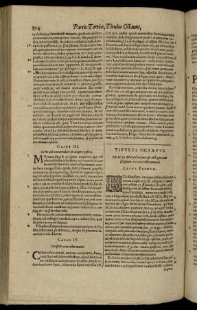 Titulus Octavus. De Scto Macedoniano & obligatione [...] - Titulus XV. De Retractu.