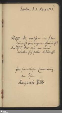 Bl. 17. Wiltz, Margarete