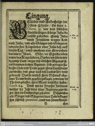 Leichenpredigt : Eingang. Textus.