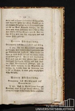 Dritte Abtheilung. Benutzung des Ahornsaftes aus Essig.