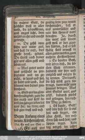 Beym Anfang eines neuen Kirchenjahres.