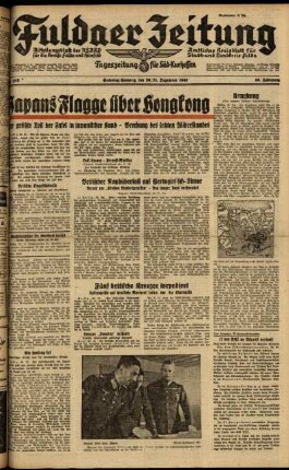 Ausgabe vom Samstag, den 20. Dezember 1941.