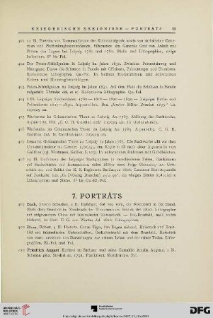 7. Porträts (Nr. 409-443)