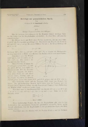 Beiträge zur geometrischen Optik.