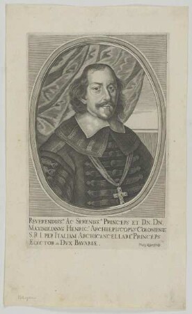 Bildnis des Maximilian Heinrich von Bayern, Erzbischof von Köln