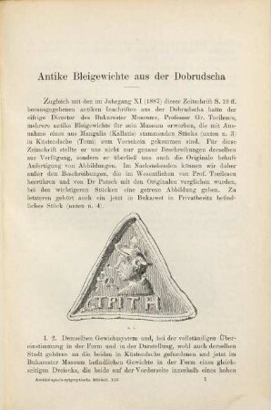 Archaeologisch-epigraphische Mittheilungen aus Oesterreich-Ungarn. 14, 14. 1891