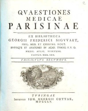 Qvaestiones Medicae Parisinae, 2. [Quaestiones Medicae Anni MDCCXXXXIII]