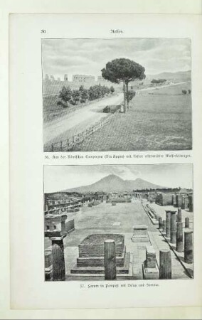 37. Forum in Pompeji mit Vesuv und Somma