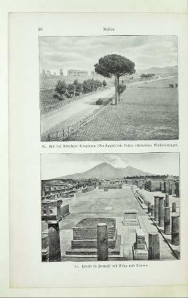 37. Forum in Pompeji mit Vesuv und Somma