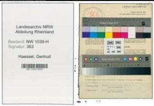 Entnazifizierung Gertrud Haessel , geb. 20.10.1891 (Angestellte)