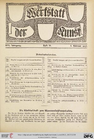 Die Künstlerschaft zum Warenumsatzstempelgesetz