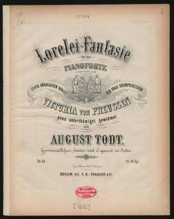 Lorelei-Fantasie : für das Pianoforte : op. 22