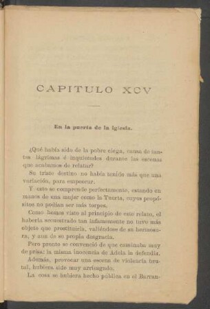 Capítulo XCV - En la puerta de la iglesia.