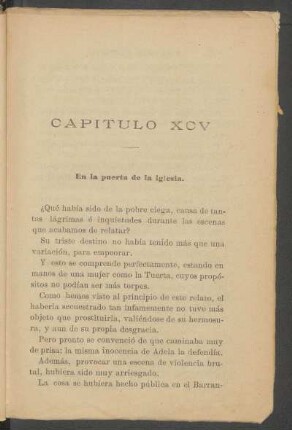 Capítulo XCV - En la puerta de la iglesia.