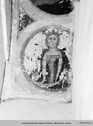Die Fresken der ehemaligen Cappella del Campanile : Bogenlaibung: Christus mit den Heiligen Katharina von Alexandrien und Laurentius