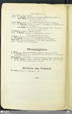 Direktor des Vereines.