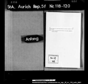 Vorbereitungen zur Beitragserhebung zur großen Anleihe in der Stadt Aurich Enthält: Listen von Honoratioren und der von ihnen aufzubringenden Beträge